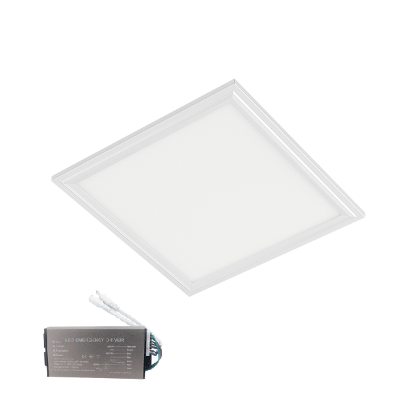 LED PANEL 48W 6400K 595x595mm IP44 BELI OKVIR Z ZASILNIM MODULOM