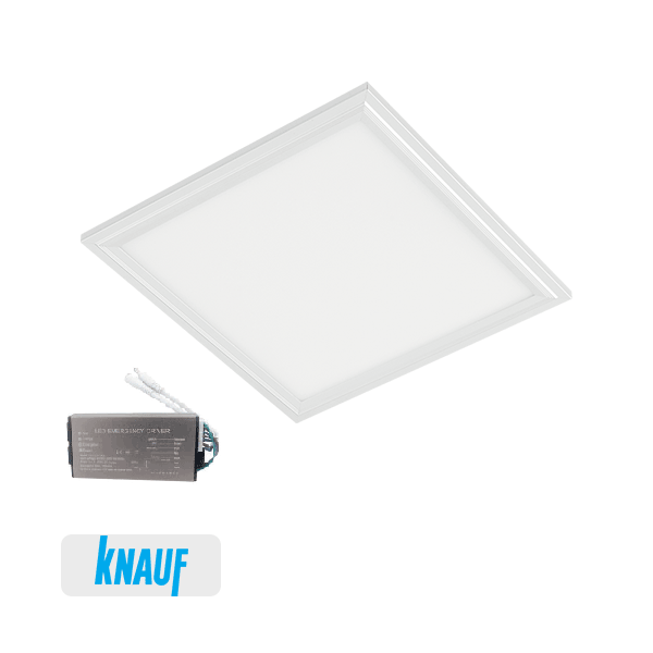 LED PANEL ZA MONTAŽO V KNAUF 48W 6400K 595x595mm BELI Z ZASILNIM MODULOM