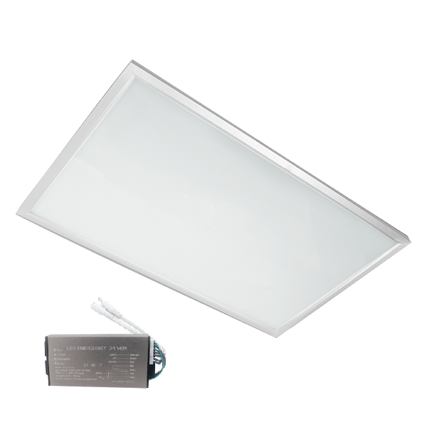LED PANEL 36W 4000-4300K 595X295mm BELI OKVIR IP54 Z ZASILNIM MODULOM