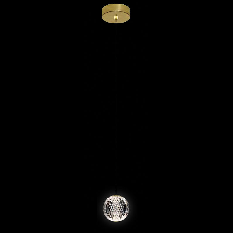 Diamond viseča LED svetilka 4.2W 3000K, zlata