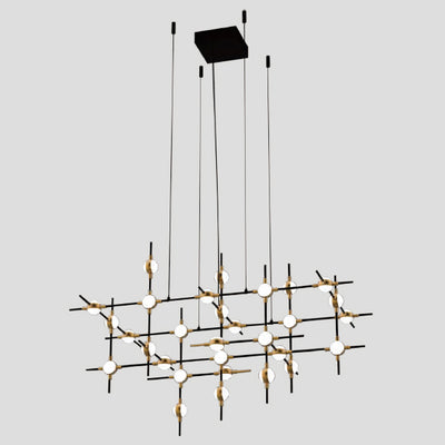 Modular viseča LED svetilka 72W 3000K, črna+zlata – Elbrand