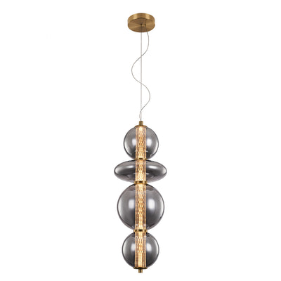 Splendor viseča LED svetilka 18W 3000K, brass+smoky siva