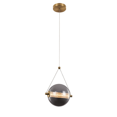 Splendor viseča LED svetilka 6W 3000K, brass+smoky siva