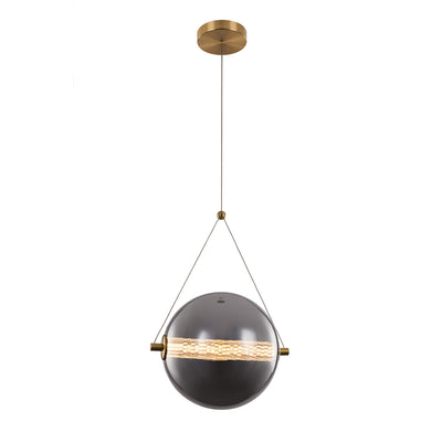 Splendor viseča LED svetilka 9W 3000K, brass+smoky siva