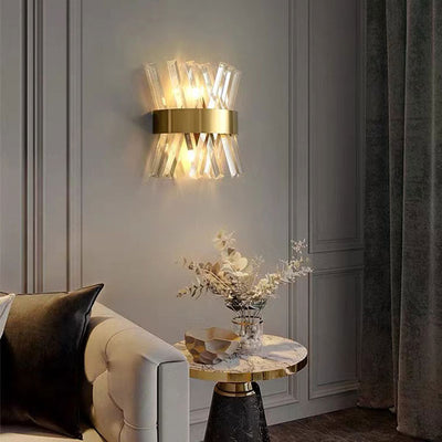 WILLIAM STENSKA SVETILKA 2XE14 ZLATA BARVA/KRISTALI