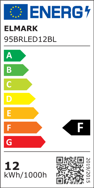 LED stropna svetilka brled 12W črna IP54