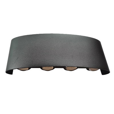 LED WALL LAMP 8X1W 4000K IP54 BLACK