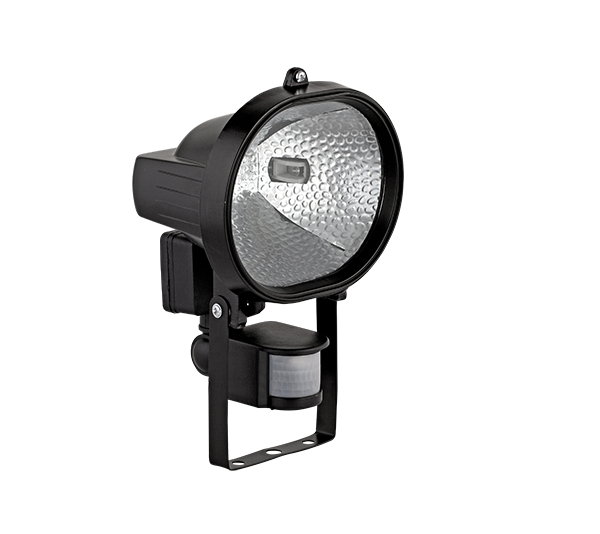 LED REFLEKTOR Z SENZOROM, &quotHALOGEN&quot TIP Z LED ŽARNICO J118 7.5W, ČRNA