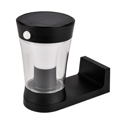 SOLAR WALL LAMP 3W IP54 WITH SENSOR, BLACK
