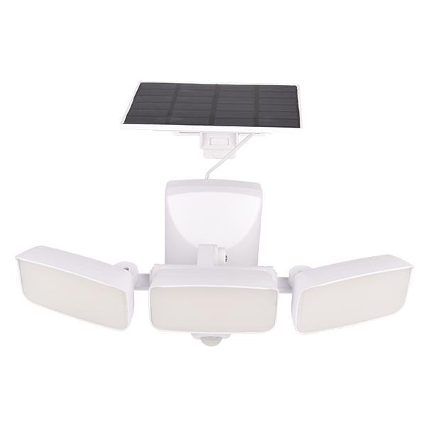 TRIPLE SOLAR FLOODLIGHT 15W IP54 WITH SENSOR, BLAC