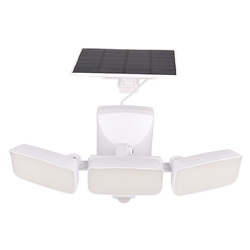 Trojni solarni reflektor 15W IP54 z senzor, blac