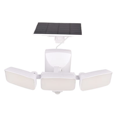TRIPLE SOLAR FLOODLIGHT 15W IP54 WITH SENSOR, BLAC
