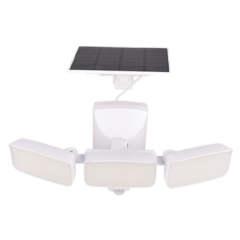 Trojni solarni reflektor 15W IP54 z senzor, blac