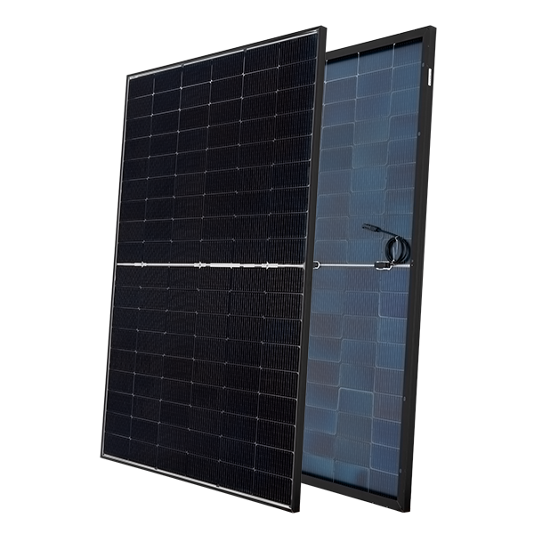 BIFACIAL MONOCRYSTALLINE HALF-CUT SOLAR PANEL N-TYPE TOPCON 430W, BLACK 22% + 18% EFFICEIENCY
