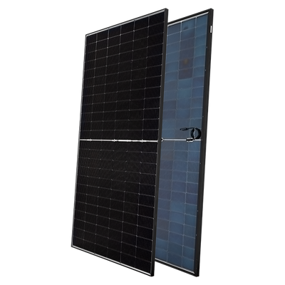 Dvostranski polovični sončni panel, tip N 590W, črna