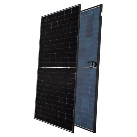 Dvostranski polovični sončni panel, tip N 590W, črna