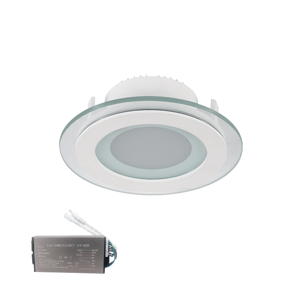 LED STEKLENI PANEL OKROGLI 18W 2700K Z ZASILNIM MODULOM
