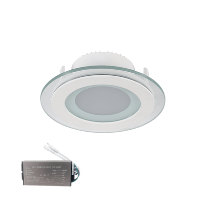 LED STEKLENI PANEL OKROGLI 18W 2700K Z ZASILNIM MODULOM
