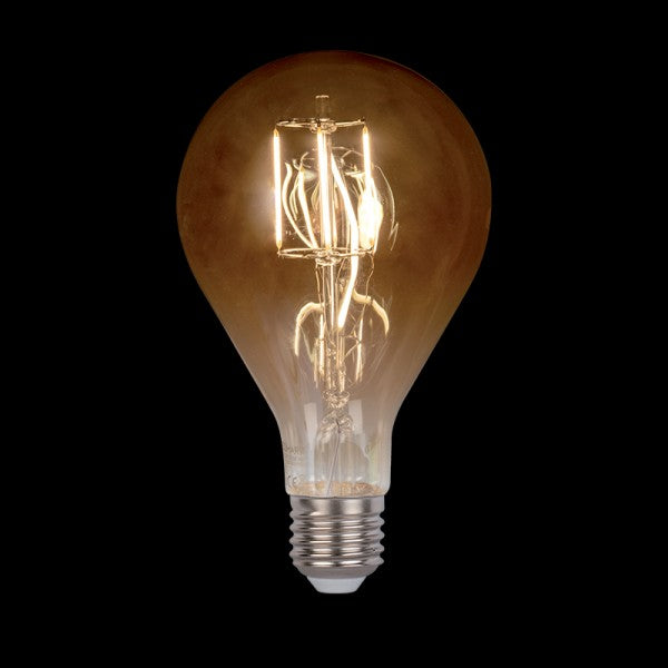 VINTAGE LED SIJALKA DIMABILNA 8W E27 2800-3200K ZLATA D:130
