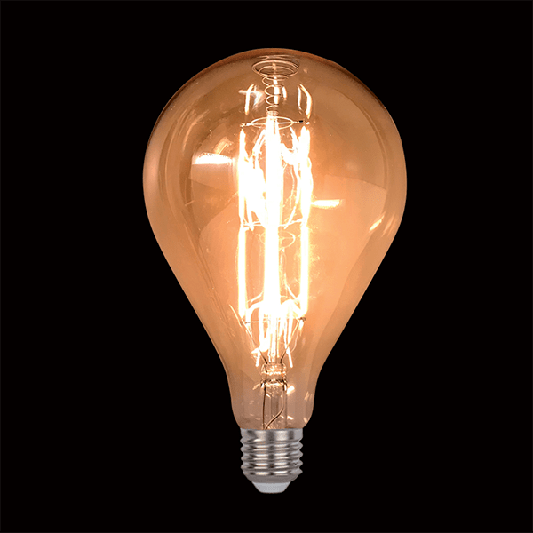 VINTAGE LED SIJALKA DIMABILNA 8W E27 D160 2800-3200K ZLATA