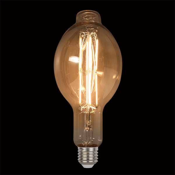 VINTAGE LED SIJALKA DIMABILNA 8W E27 D120 2800-3200K ZLATA