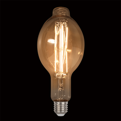 VINTAGE LED SIJALKA DIMABILNA 8W E27 D120 2800-3200K ZLATA