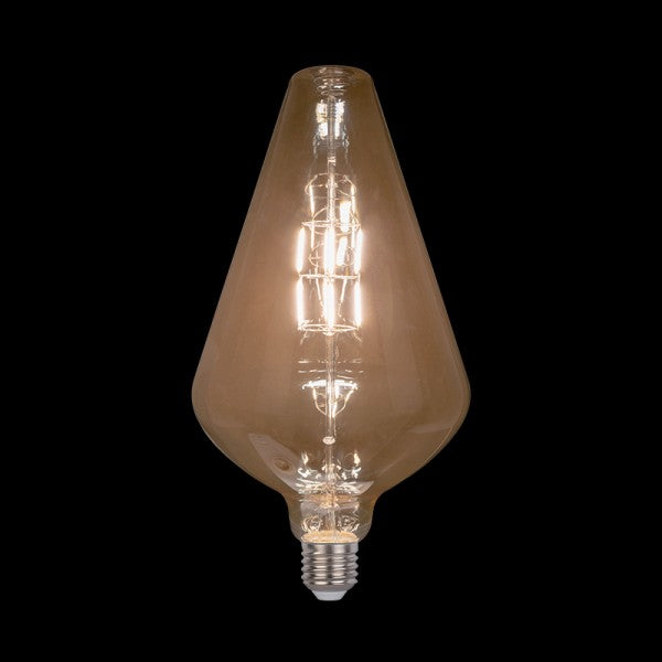 VINTAGE LED SIJALKA DIMABILNA 8W E27 2800-3200K ZLATA D:200