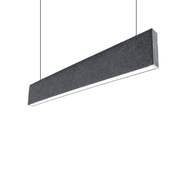 VISEČA SVETILKA AKUSTIČNI LED PROFIL S36 50W 4000K SIVI
