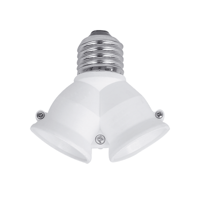 ADAPTER-DVOJNO GRLO Е27 КЪМ 2XЕ27 BELO