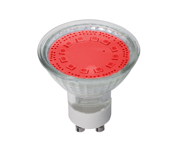 LED ŽARNICA  SMD2835 3W GU10 230V 3000K RDEČA