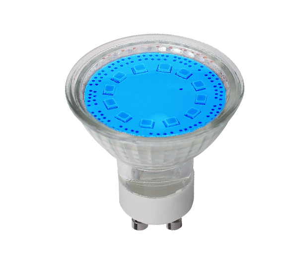 LED ŽARNICA  SMD2835 3W GU10 230V 3000K MODRA