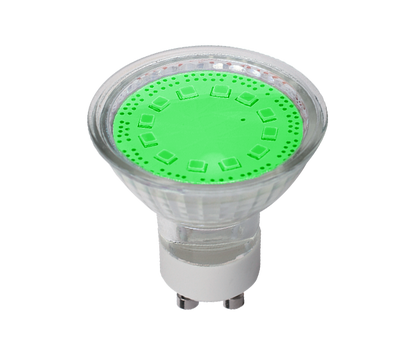 LED ŽARNICA  SMD2835 3W GU10 230V 3000K ZELENA