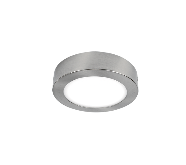 LED Panel okrogli nadometni 21W 2700-3000K saten nikelj