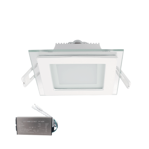 LED Stekleni panel kvadratni 18W 4000K z zasilnim modulom