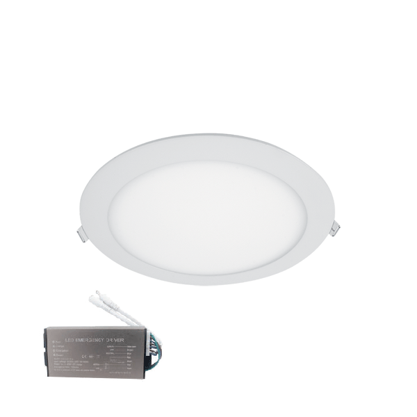 LED Panel okrogli vgradni 18W 6400K z zasilnim modulom