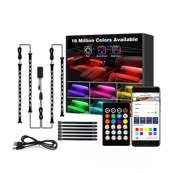 BLUETOOTH PAMETNI RGB LED TRAK SVETILKE Z UPRAVLJANJEM GLASBE, KOMPL