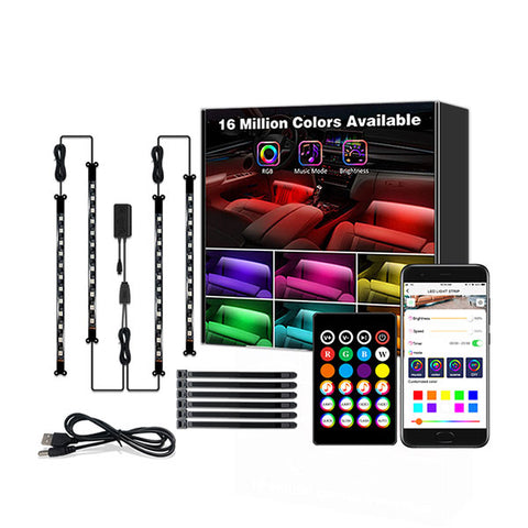 Bluetooth pametni RGB LED trak svetilke z upravljanjem glasbe, kompl