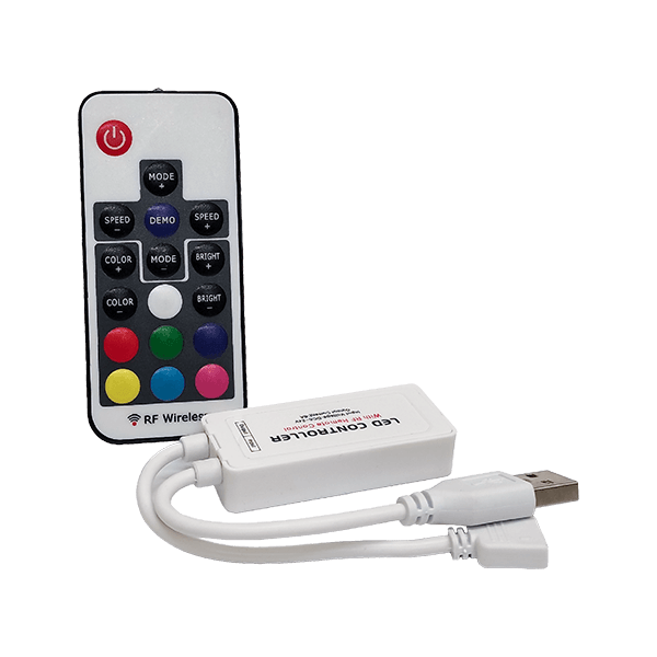 RF MINI RGB USB LED KONTROLER Z DALJINSKIM UPRAVLJALNIK ZA LED TRAK 5V