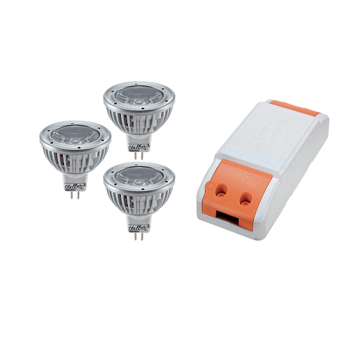 LED gonilnik 12W z 3X LED1 3W MR16 2700K – Elbrand
