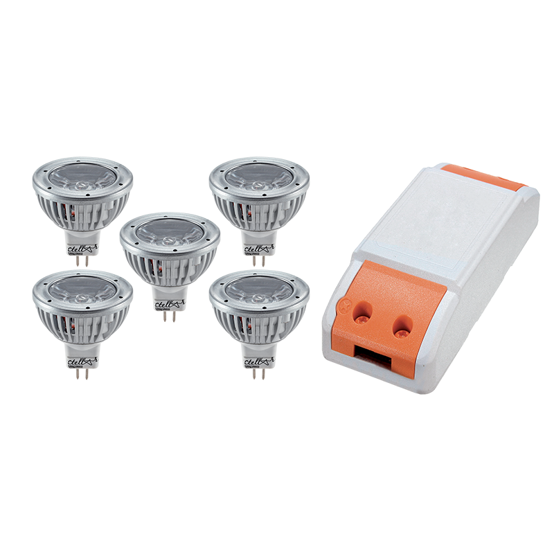 LED GONILNIK 18W Z 5X LED1 3W MR16 2700K