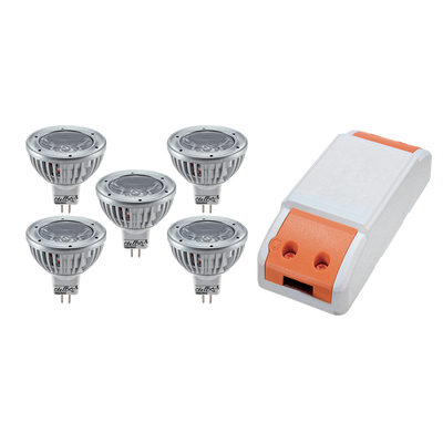 LED GONILNIK 18W Z 5X LED1 3W MR16 2700K