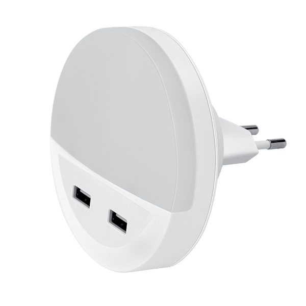SENZORSKA NOČNA LED LUČKA Z 2xUSB 0.5W 4000K