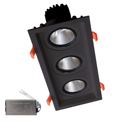 Trojni LED reflektor 3X15W 230V 4000K bl+zasiljni komplet – Elbrand
