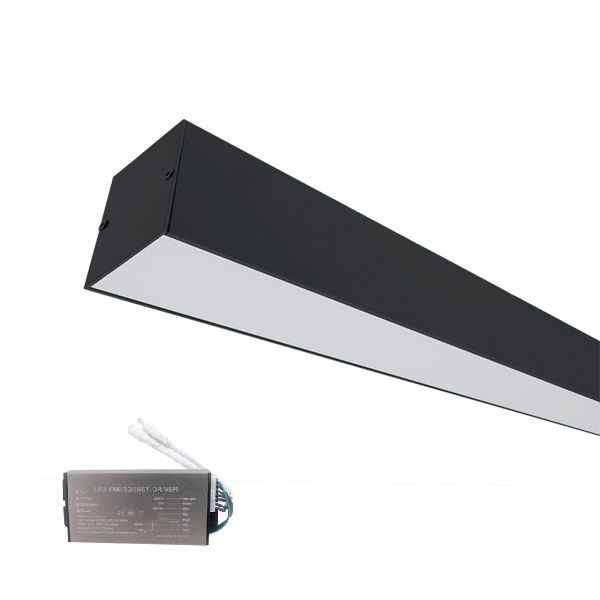 LED PROFIL NADOMETNI S77 24W 4000K 600MM ČRNI Z ZASILNIM MODULOMIM
