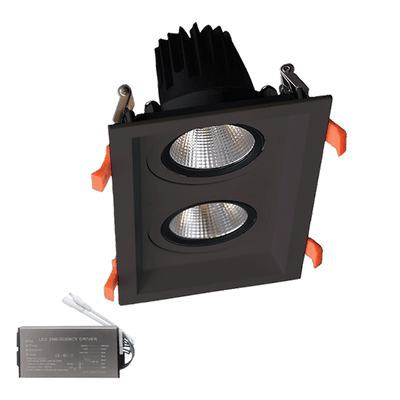 Dvojni LED reflektor 2X30W 230V 3000K bl+zasiljni komplet – Elbrand
