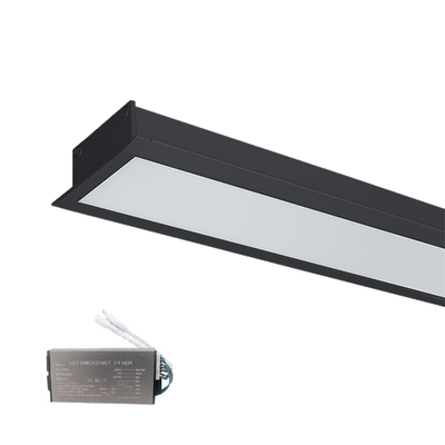 High power LED profil vgradni S48 20W 4000K ČRN z zasilnim modulomim