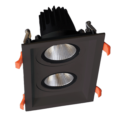 Dvojni LED premični refektor 2X30W 230V 4000K ČRN