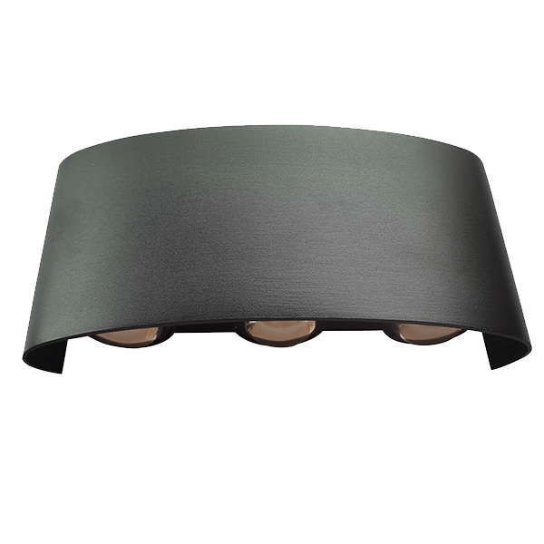LED WALL LAMP 6X1W 4000K IP54 BLACK