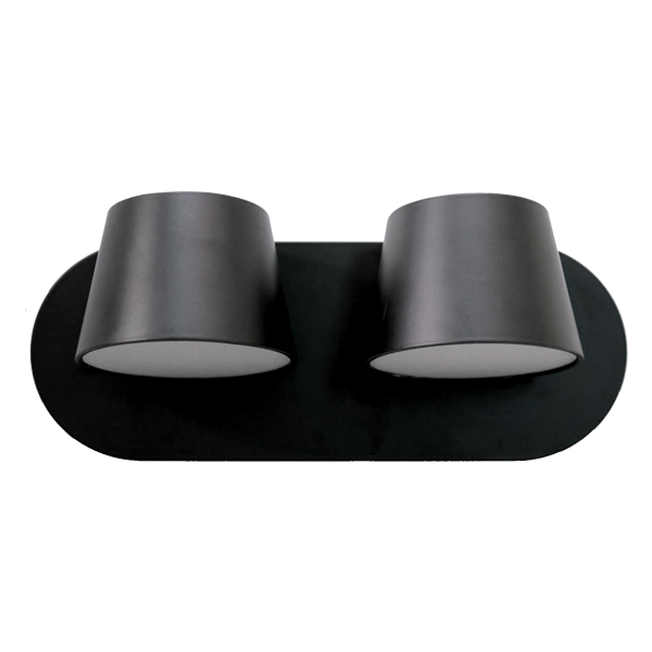 Malia LED stenska svetilka 2X12W 4200K črna