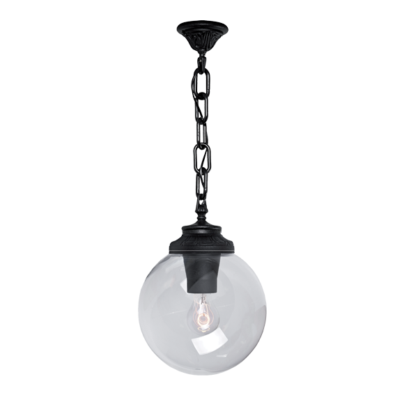 GLOBE 250 LANTERN VISEČA 1XE27 IP55 ČRNA